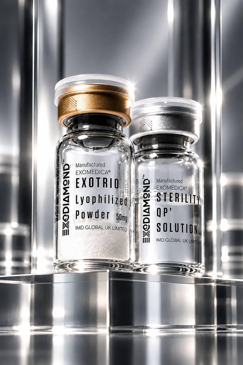 EXODIAMOND Hybrid Trio lyophilised powder and solution vials