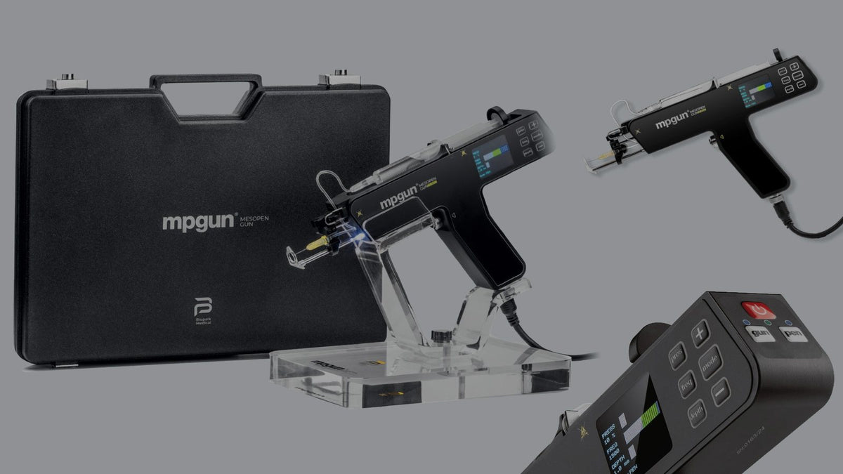 MPGUN S1500 mesotherapy injector with case and stand