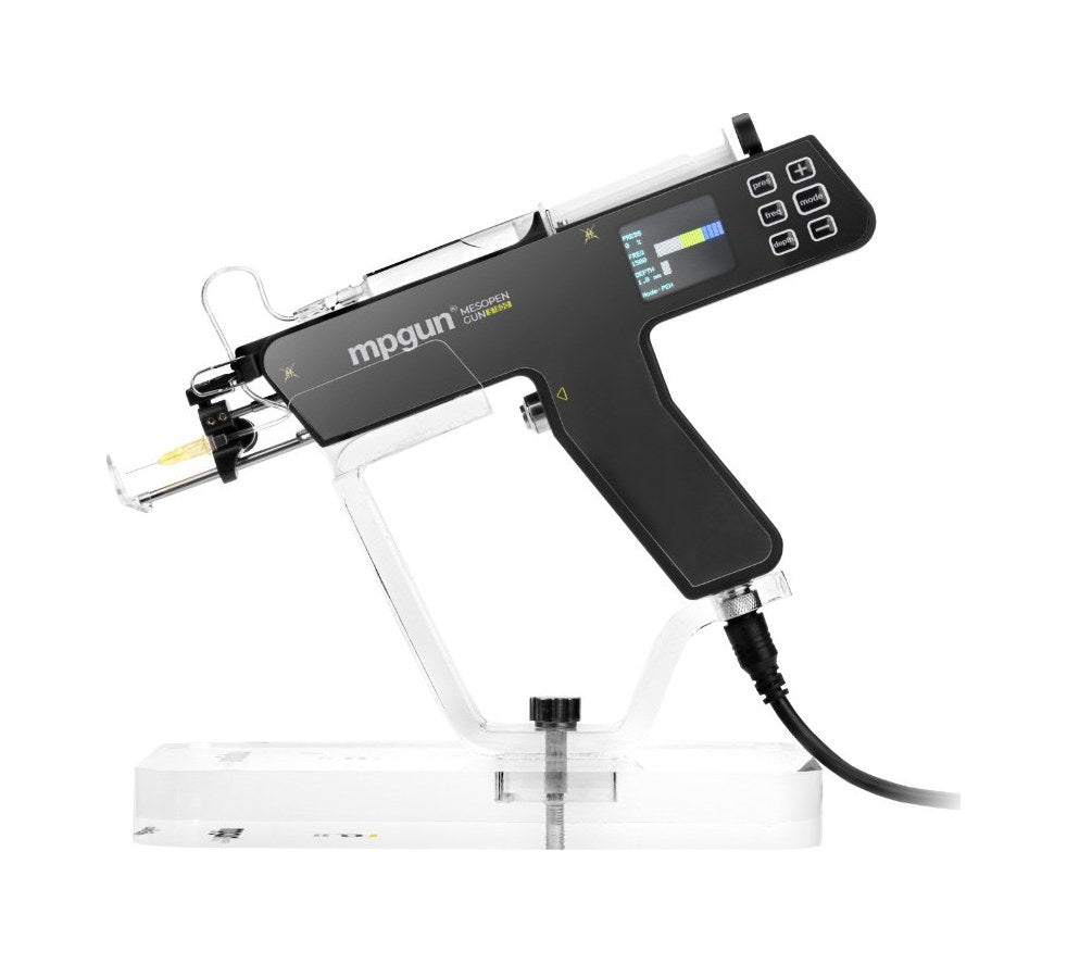 MPGUN S1500 on its acrylic stand