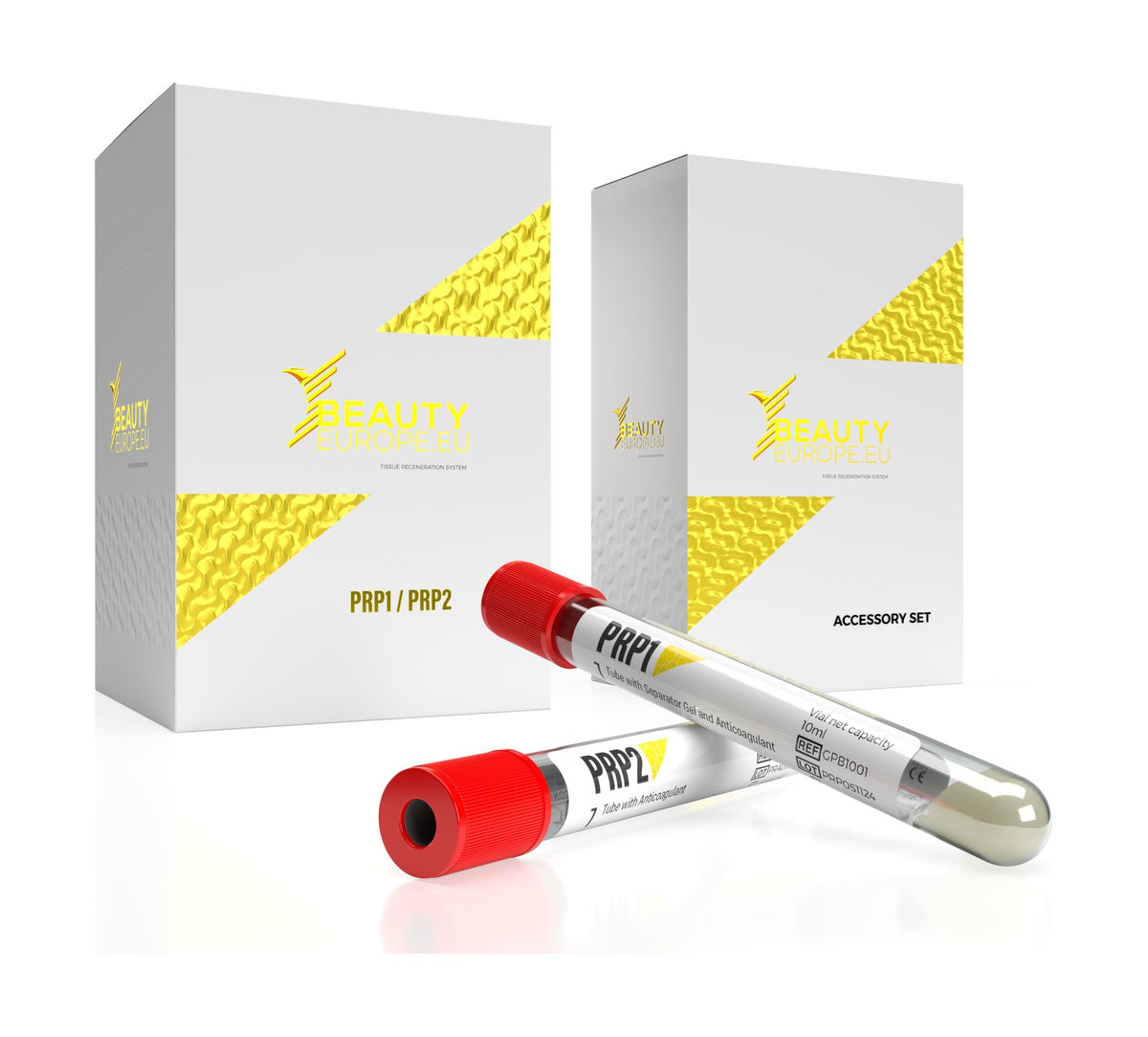 PRP 2 kit with tube box, accessory set and tubes