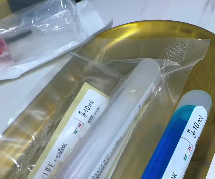 PRP tubes from a treatment kit, ready for blood collection